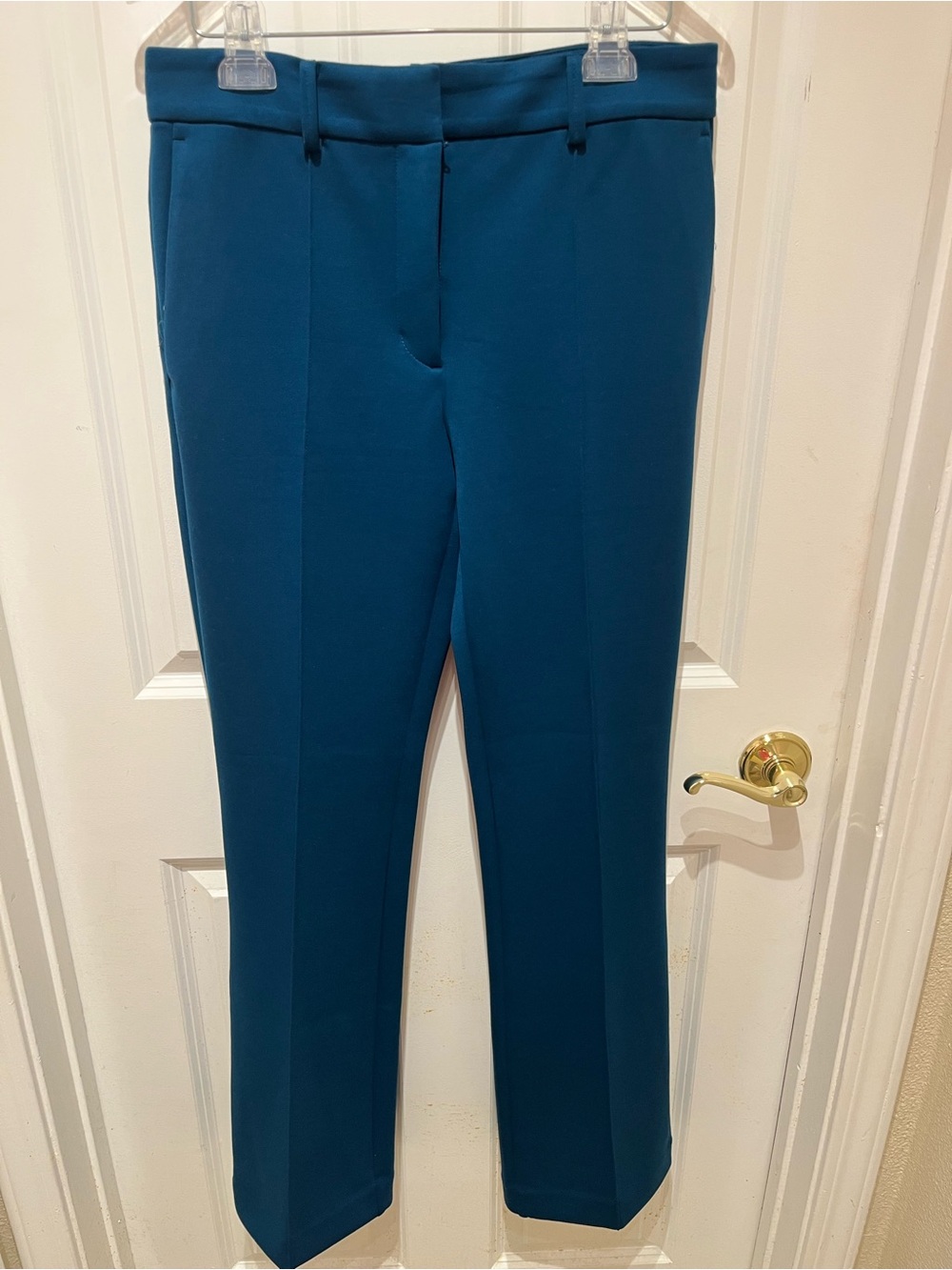 NWOT Ann Taylor Straight Pants in Ponte and Teal Size 6